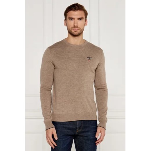 Aeronautica Militare Wełniany sweter | Regular Fit ze sklepu Gomez Fashion Store w kategorii Swetry męskie - zdjęcie 175496405