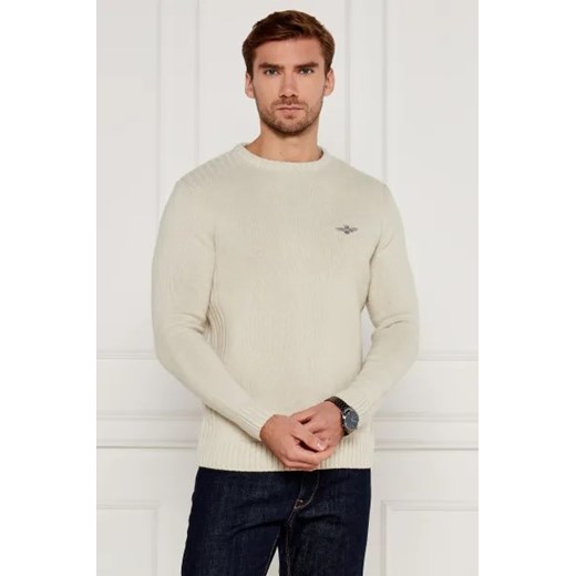 Aeronautica Militare Sweter GIROCOLLO | Regular Fit | z dodatkiem wełny ze sklepu Gomez Fashion Store w kategorii Swetry męskie - zdjęcie 175496427