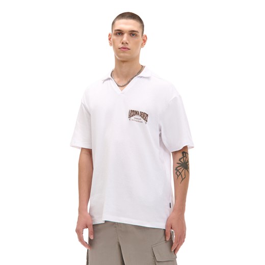 Cropp - Koszulka polo z obustronnym nadrukiem - biały ze sklepu Cropp w kategorii T-shirty męskie - zdjęcie 175496876
