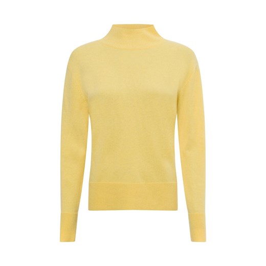 Franco Callegari Damski sweter z czystego kaszmiru Kobiety Kaszmir żółty jednolity ze sklepu vangraaf w kategorii Swetry damskie - zdjęcie 175497008