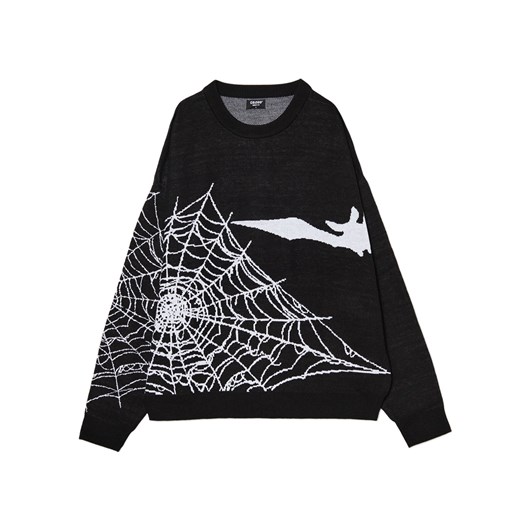 Cropp - Czarny sweter z pająkiem - czarny Cropp M Cropp