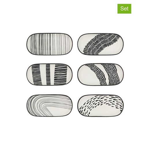 Ard&apos;time Miski (6 szt.) &quot;Yucatan&quot; w kolorze czarno-białym do serwowania - 17 x 2 x 8 cm ze sklepu Limango Polska w kategorii Naczynia - zdjęcie 175498389