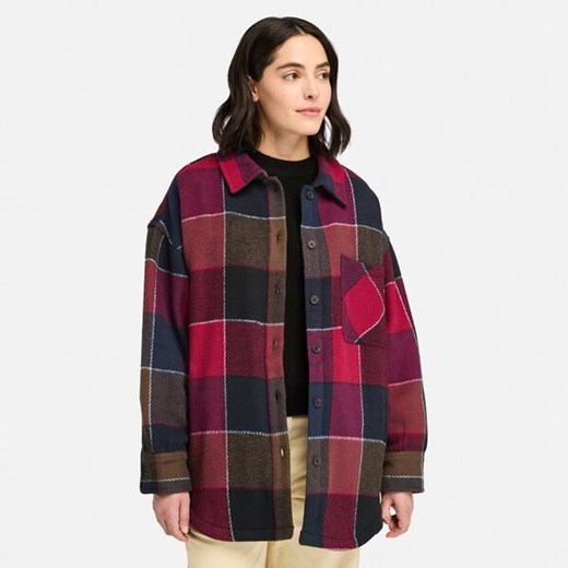 TIMBERLAND KOSZULA HEAVY FLANNEL LONG OVERSHIRT ze sklepu Timberland w kategorii Kurtki damskie - zdjęcie 175499359