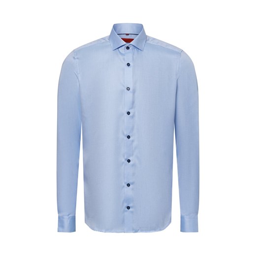 Finshley & Harding Męska koszula biznesowa Mężczyźni Slim Fit Bawełna jasnoniebieski jednolity ze sklepu vangraaf w kategorii Koszule męskie - zdjęcie 175499568