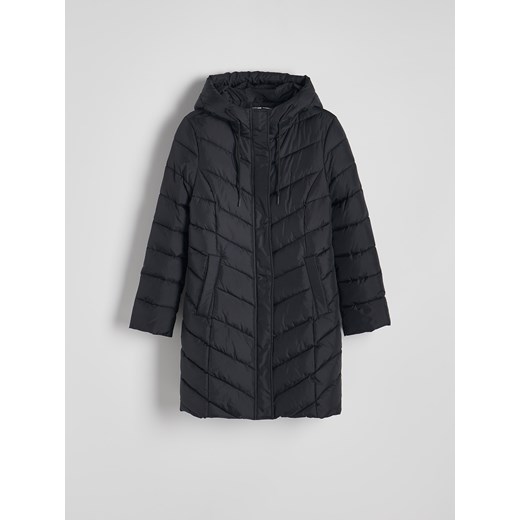 Reserved - Pikowana kurtka z kapturem - czarny Reserved S Reserved