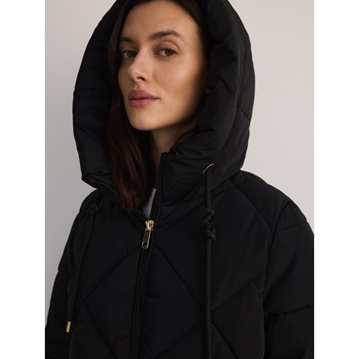 Reserved - Pikowana kurtka z kapturem - czarny Reserved XXL Reserved