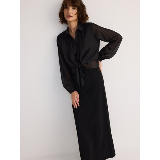 Reserved - Dzianinowa spódnica maxi - czarny Reserved XL Reserved