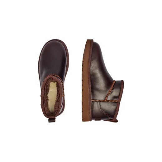 Śniegowce damskie UGG casual płaskie skórzane na zimę