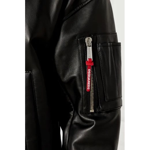 Dsquared2 Skórzana kurtka bomber | Regular Fit Dsquared2 50 Gomez Fashion Store