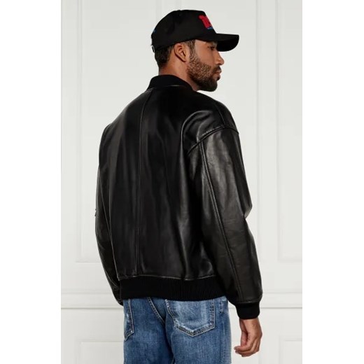 Dsquared2 Skórzana kurtka bomber | Regular Fit Dsquared2 52 Gomez Fashion Store