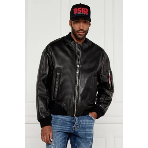 Dsquared2 Skórzana kurtka bomber | Regular Fit ze sklepu Gomez Fashion Store w kategorii Kurtki męskie - zdjęcie 175508418