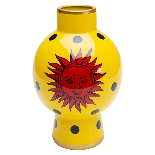 Kare Wazon w kolorze żółtym - wys. 28 x Ø 19 cm ze sklepu Limango Polska w kategorii Wazony - zdjęcie 175510537
