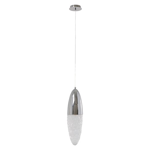 Kare Lampa wisząca &quot;Frozen&quot; w kolorze srebrnym - wys.60 x Ø 14 cm ze sklepu Limango Polska w kategorii Lampy wiszące - zdjęcie 175510547
