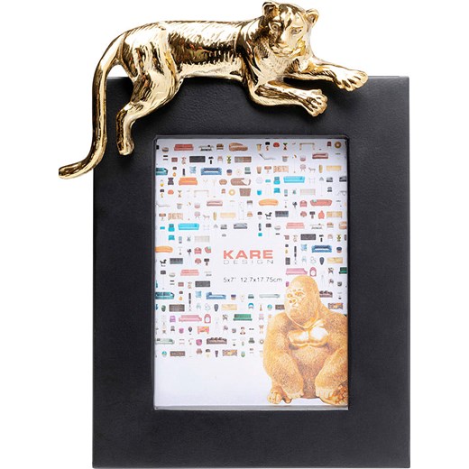 Kare Ramka &quot;Relax Tiger&quot; w kolorze czarnym na zdjęcia - 23,5 x 29 cm ze sklepu Limango Polska w kategorii Ramki na zdjęcia - zdjęcie 175511155