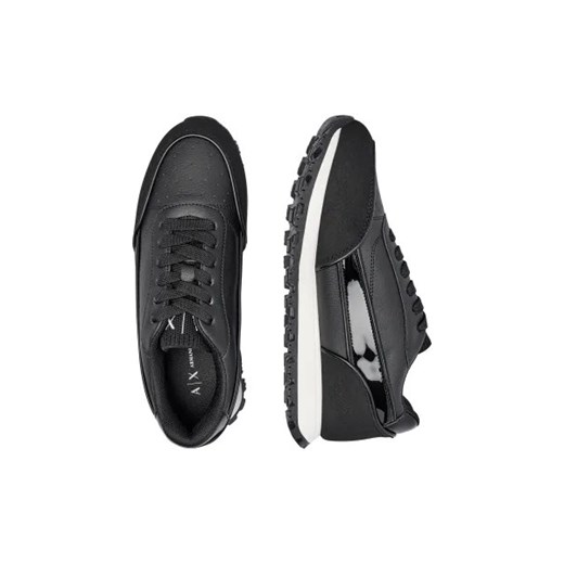 Buty sportowe damskie Armani Exchange sneakersy płaskie wiązane
