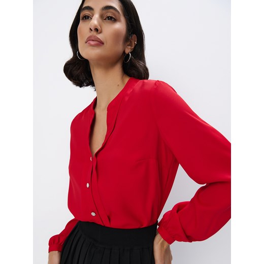 Bluzka damska Mohito w serek z długim rękawem jesienna 