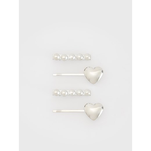 Reserved - Zestaw spinek i wsuwek do włosów - jasnoszary ze sklepu Reserved w kategorii Akcesoria dziecięce - zdjęcie 175515596