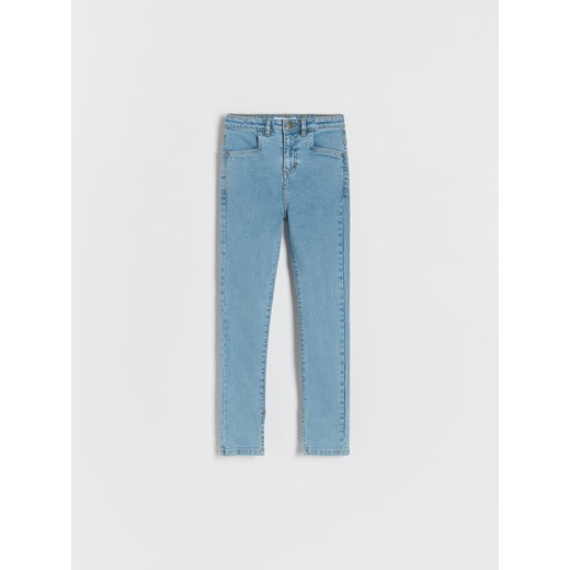 Reserved - Jeansy slim high waist - niebieski ze sklepu Reserved w kategorii Spodnie dziewczęce - zdjęcie 175515639