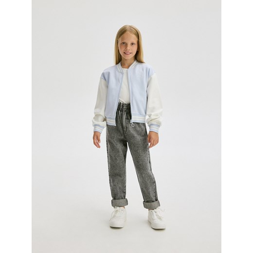 Reserved - Rozpinana bluza bomber - jasnoniebieski ze sklepu Reserved w kategorii Bluzy dziewczęce - zdjęcie 175515765