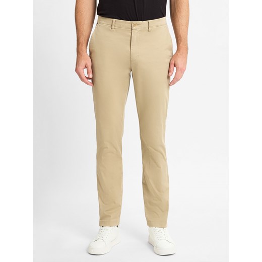 Tommy Hilfiger Spodnie - Denton Mężczyźni Bawełna beżowy jednolity ze sklepu vangraaf w kategorii Spodnie męskie - zdjęcie 175516517