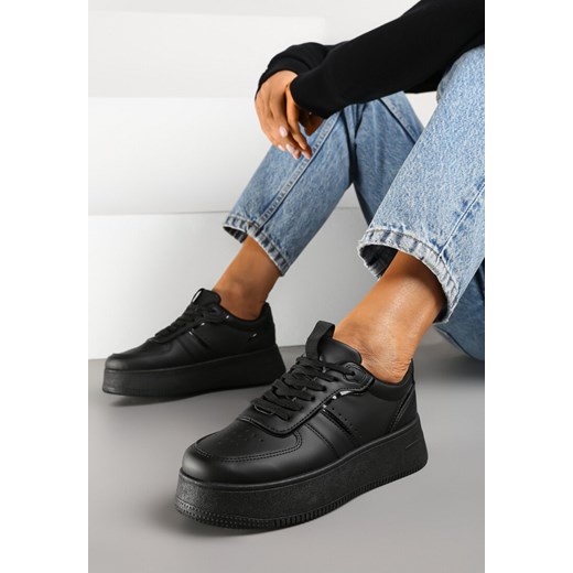 Czarne Casualowe Sneakersy Vices na Niskiej Platformie Torila ze sklepu renee.pl w kategorii Buty sportowe damskie - zdjęcie 175516576