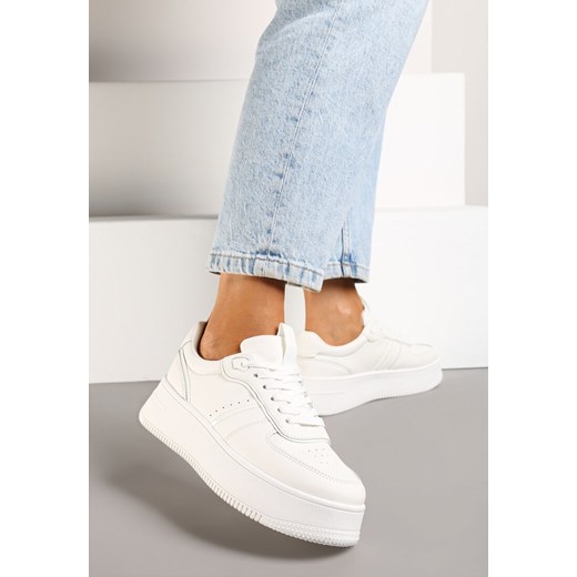 Białe Casualowe Sneakersy Vices na Niskiej Platformie Torila ze sklepu renee.pl w kategorii Buty sportowe damskie - zdjęcie 175516588