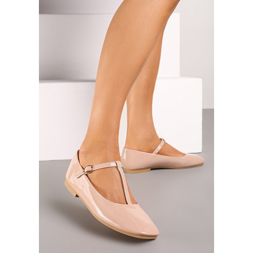 Balerinki Born2be na płaskiej podeszwie casual 