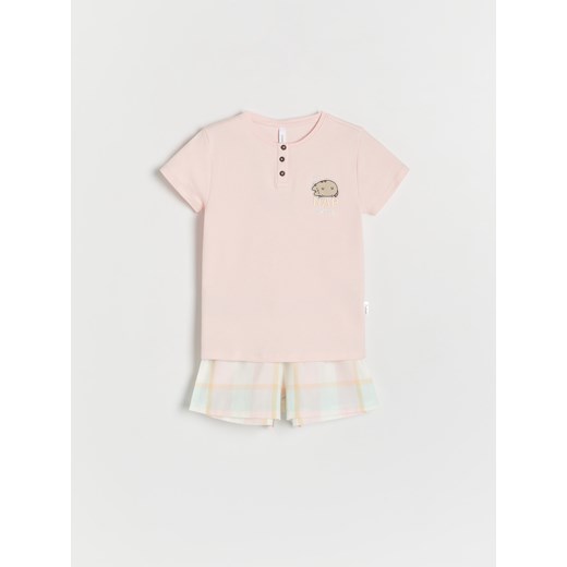 Reserved - Dwuczęściowa piżama Pusheen - pastelowy róż ze sklepu Reserved w kategorii Piżamy dziecięce - zdjęcie 175519209