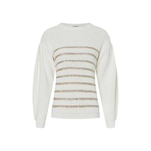 More & More Sweter damski z dzianiny Kobiety Sztuczne włókno piaskowy w paski ze sklepu vangraaf w kategorii Swetry damskie - zdjęcie 175519439