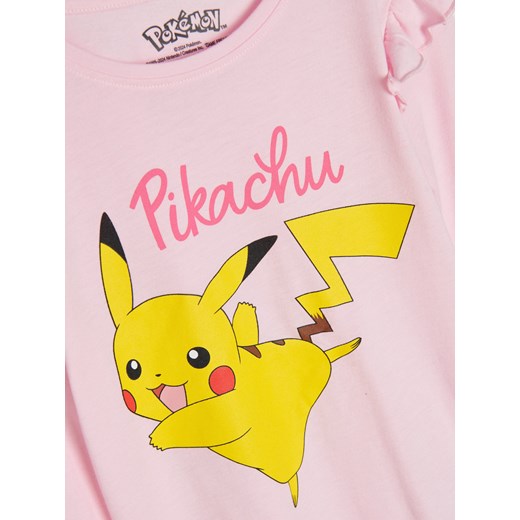 Sinsay - Koszulka z długimi rękawami Pokemon - różowy Sinsay 110 Sinsay