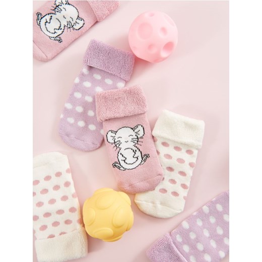 Sinsay - Skarpetki niemowlęce 3 pack - wielobarwny - id: 745AN-MLC - marki Sinsay - 175524308 Sinsay - Skarpetki niemowlęce 3 pack - wielobarwny ze sklepu Sinsay w kategorii Skarpetki dziecięce - zdjęcie 175524308