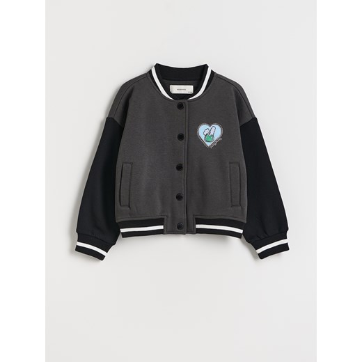 Reserved - Bluza typu bomberka - czarny ze sklepu Reserved w kategorii Bluzy dziewczęce - zdjęcie 175525277