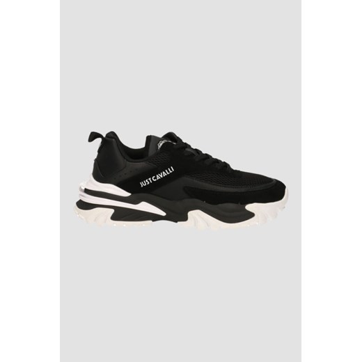 JUST CAVALLI Czarne sneakersy FONDO GRUT DIS. 4, Rozmiar 41 ze sklepu outfit.pl w kategorii Buty sportowe męskie - zdjęcie 175527127