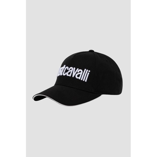 JUST CAVALLI Czarna czapka Logo Embroidery 3d Up ze sklepu outfit.pl w kategorii Czapki z daszkiem męskie - zdjęcie 175527145