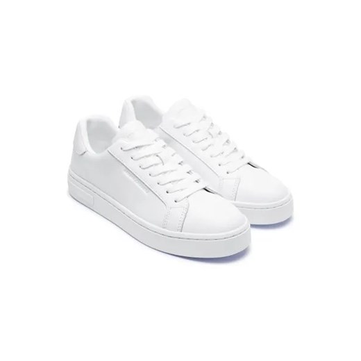 Buty sportowe damskie Armani Exchange sneakersy białe sznurowane wiosenne z tworzywa sztucznego płaskie