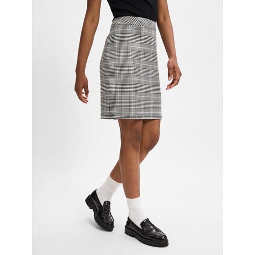 More & More Damska spódnica mini Kobiety Sztuczne włókno biały w kratkę ze sklepu vangraaf w kategorii Spódnice - zdjęcie 175530109
