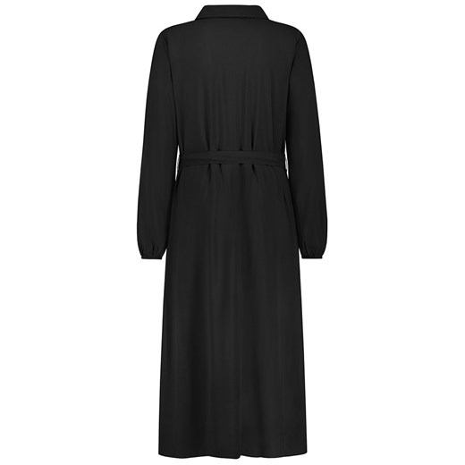 Sukienka czarna SUBLEVEL midi z dekoltem w literę v 