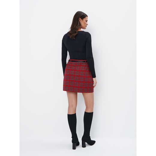 Mohito - Spódnica mini w kratę - czerwony Mohito 40 Mohito