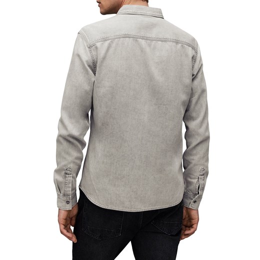 AllSaints koszula jeansowa GLEASON LS SHIRT męska kolor szary regular z XL ANSWEAR.com