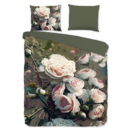 Pure Komplet pościeli "White Roses" w kolorze oliwkowo-jasnoróżowym z Pure 140x200/220 cm okazja Limango Polska