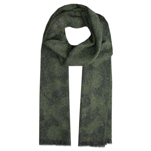 Męski Szalik z Wełną i Jedwabiem - V. Fraas - Zieleń, Moro SZAWLN1359 ze sklepu JegoSzafa.pl w kategorii Szaliki męskie - zdjęcie 175542728