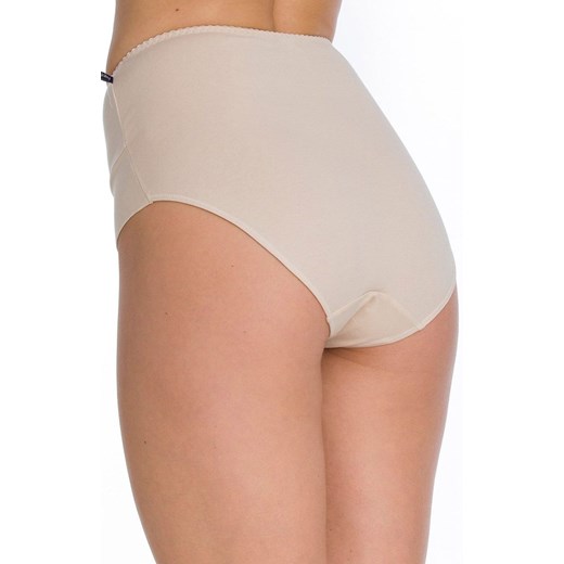 2-pack majtki z podwyższonym stanem beżowe LPF 110, Kolor beżowy, Rozmiar 3XL, Key ze sklepu Primodo w kategorii Majtki damskie - zdjęcie 175545969