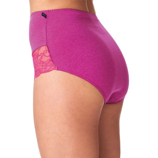 2-pack figi damskie z wysokim stanem LPF 248, Kolor fuksja-granat, Rozmiar S, Key S Primodo