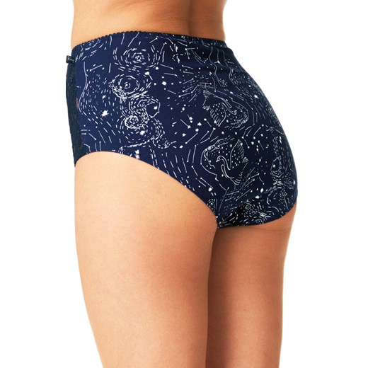 2-pack wysokie majtki w gwiazdy LPF 911, Kolor granatowy-wzór, Rozmiar S, Key Key 3XL Primodo