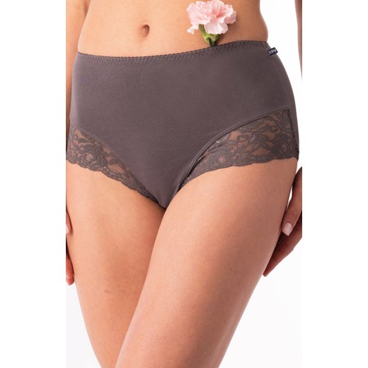 2-pack figi damskie z wysokim stanem LPF 816, Kolor brązowy-wzór, Rozmiar S, Key ze sklepu Intymna w kategorii Majtki damskie - zdjęcie 175546375