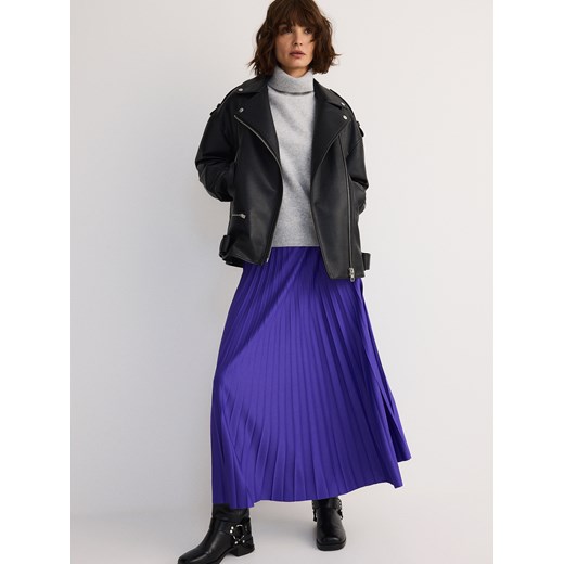 Reserved - Plisowana spódnica maxi - niebieski Reserved S Reserved