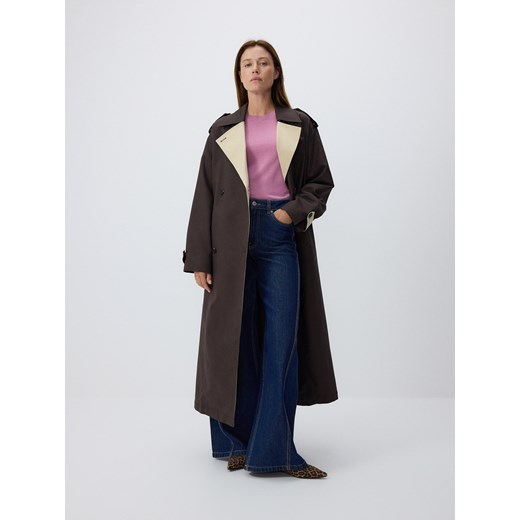 Reserved - Bluzka z domieszką jedwabiu - brudny róż Reserved M Reserved