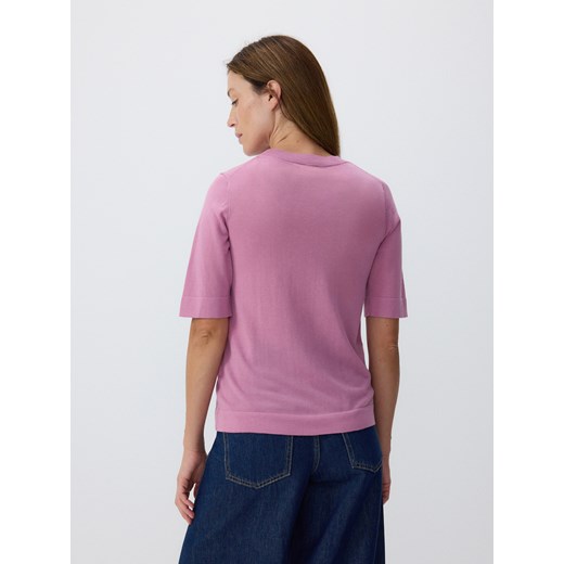 Reserved - Bluzka z domieszką jedwabiu - brudny róż Reserved M Reserved