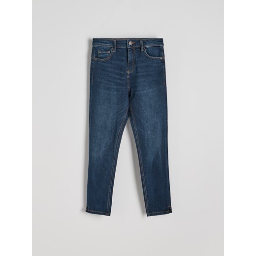 Reserved - Jeansy slim push up - granatowy Reserved 38 Reserved