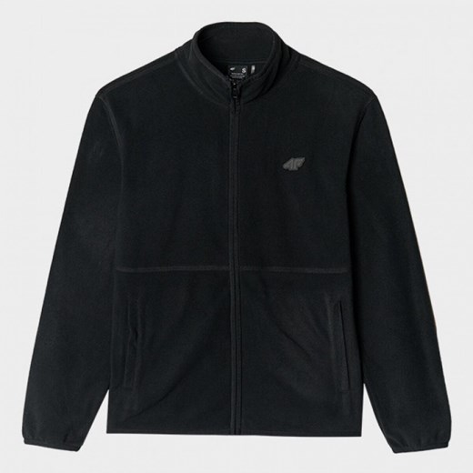 Damski polar rozpinany bez kaptura 4F 4FWMM00TFLEF314 - czarny ze sklepu Sportstylestory.com w kategorii Bluzy damskie - zdjęcie 175556855